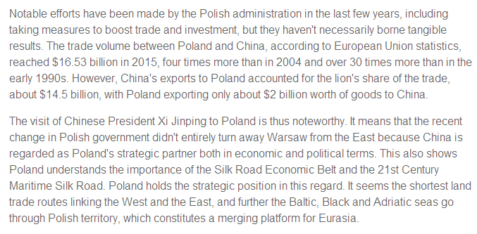 【习主席出访老外谈】波兰必须“上路”，中国倡议带来巨大机会
