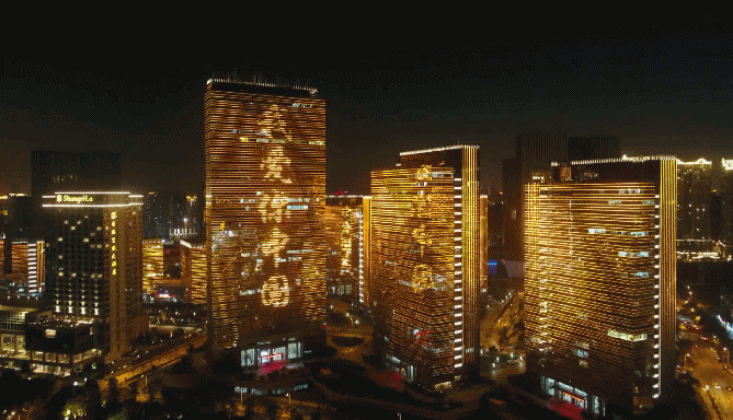 【微视频】灯光秀美景 璀璨迎国庆