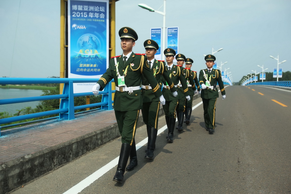 海南武警备战博鳌亚洲论坛2015年年会