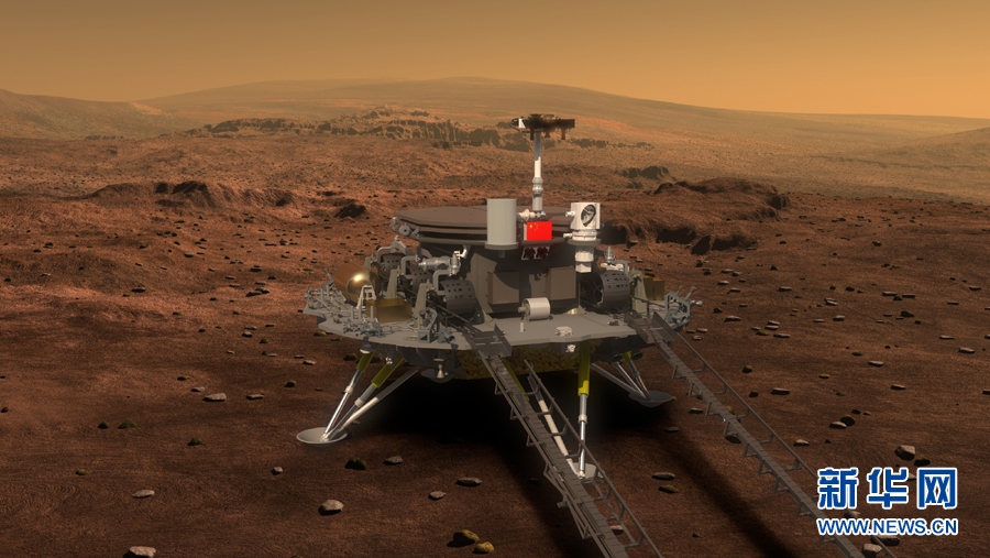 中国首个火星探测器和火星车外观公布