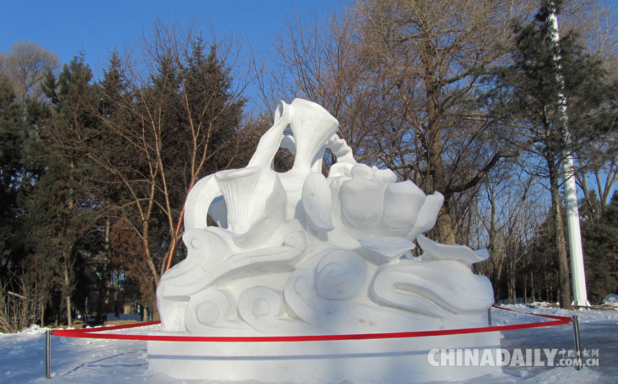 组图：国际雪雕艺术博览会把太阳岛变成冬季仙境