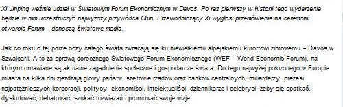 【老外谈】波兰学者：习近平出席达沃斯论坛 世界需要新理念