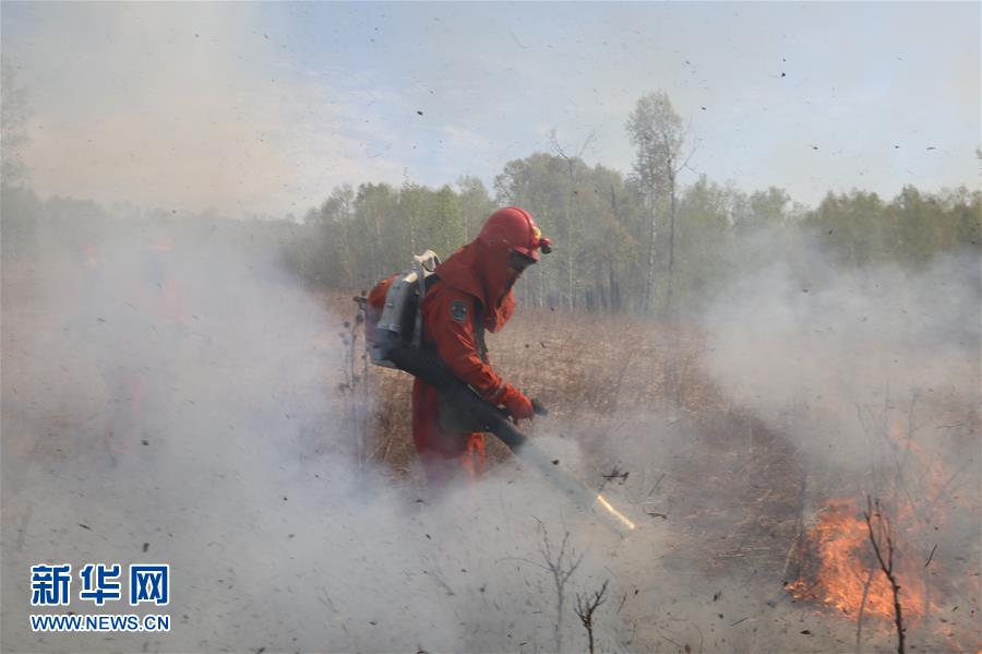 内蒙古那吉林场森林火灾火场东北线明火已扑灭