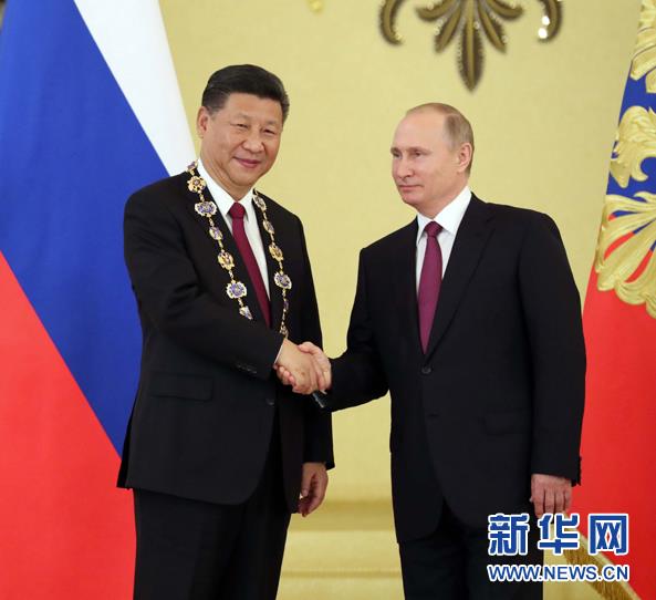 习近平同俄罗斯总统普京举行会谈 两国元首一致同意携手努力 不断深化中俄全面战略协作伙伴关系
