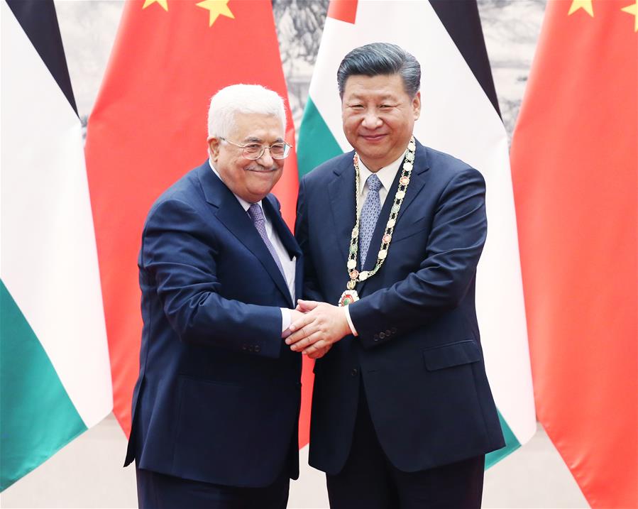习近平同巴勒斯坦国总统阿巴斯举行会谈