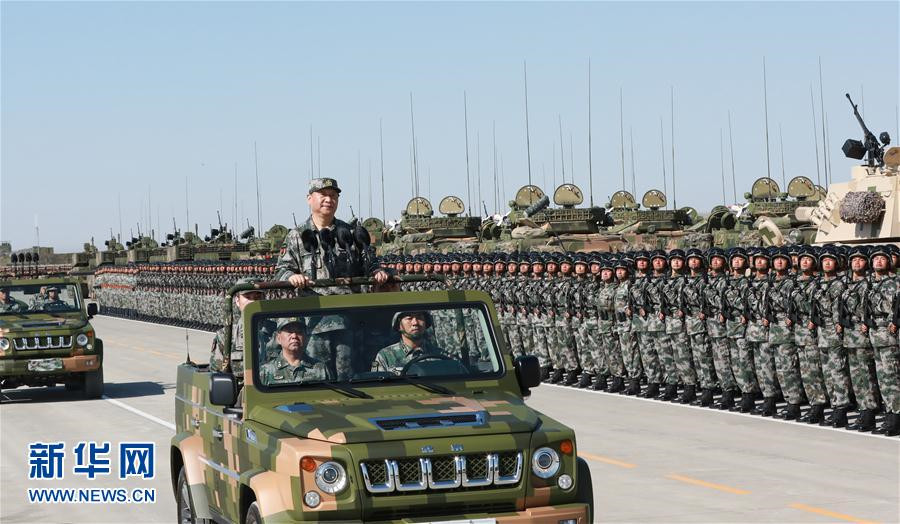 庆祝中国人民解放军建军90周年阅兵在朱日和联合训练基地隆重举行　习近平检阅部队并发表重要讲话