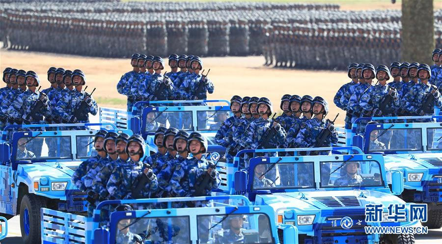 庆祝中国人民解放军建军90周年阅兵在朱日和联合训练基地隆重举行 习近平检阅部队并发表重要讲话