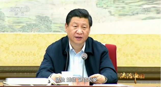 习近平谈依法行政：坚决克服政府职能错位、越位、缺位现象