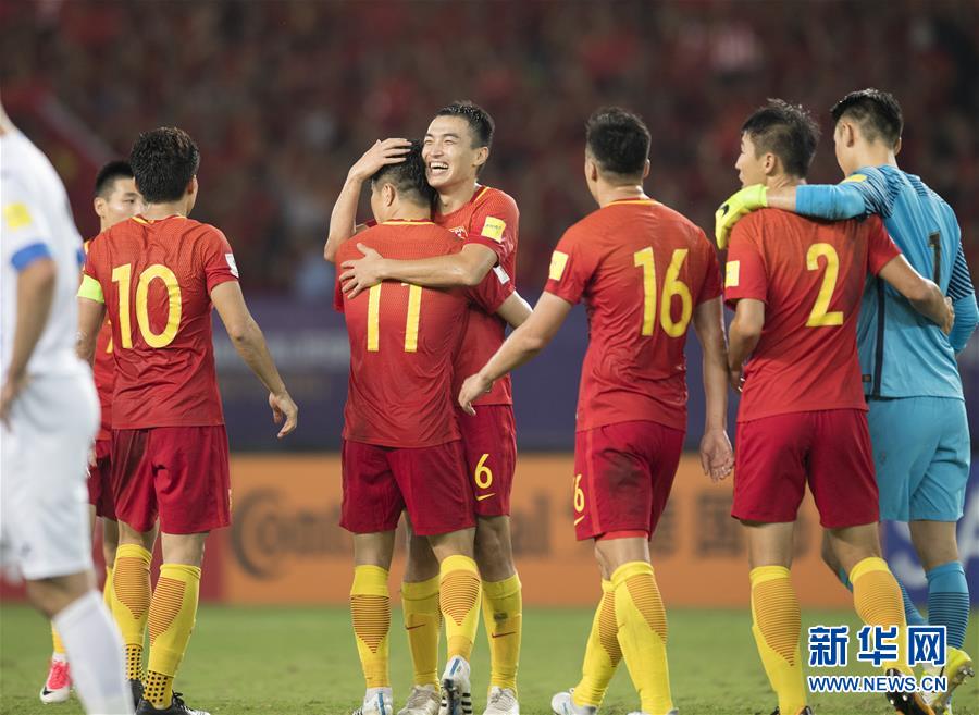 足球——世预赛：中国胜乌兹别克斯坦