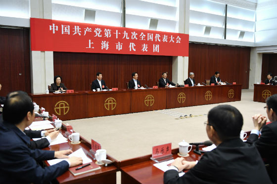 出席党的十九大的上海代表推选韩正同志为上海市代表团团长