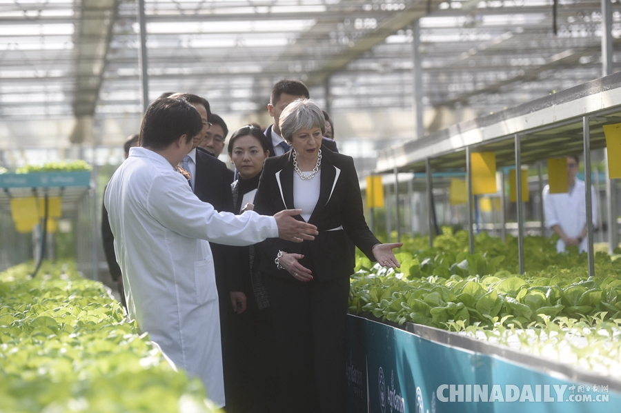 英国首相特雷莎·梅参观中国农业科学院国家农业科技展示园