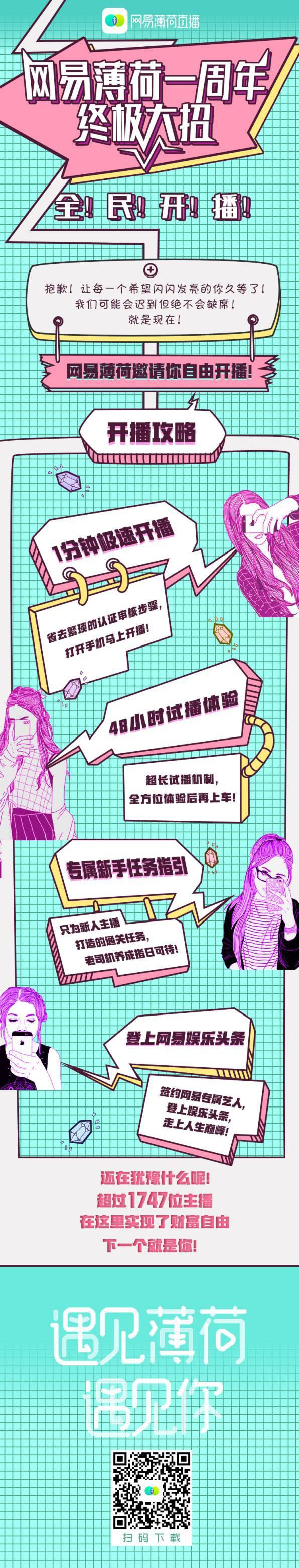 网易薄荷直播上线一周年 用户数突破6000万