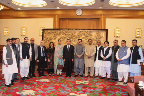 王毅会见巴基斯坦参议院主席桑吉拉尼