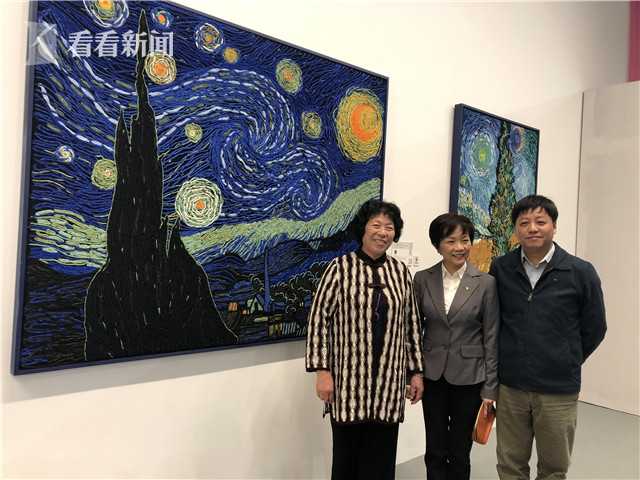 上海大妈用钩针演绎名画 中国非遗与进博会结缘