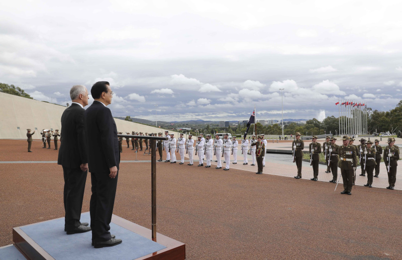 澳总理举行隆重仪式盛迎李克强
