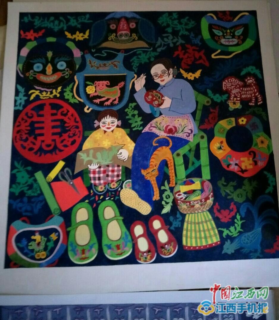 【网络媒体走转改】一手锄头 一手画笔 永丰农民画定格乡村记忆