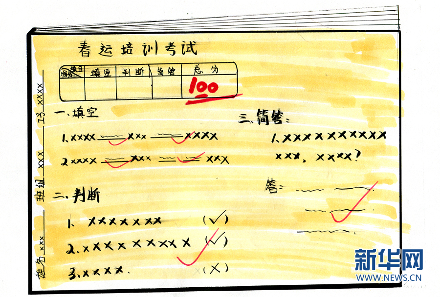 【网络媒体走转改】动姐用画笔带你看春运：我们一直在努力